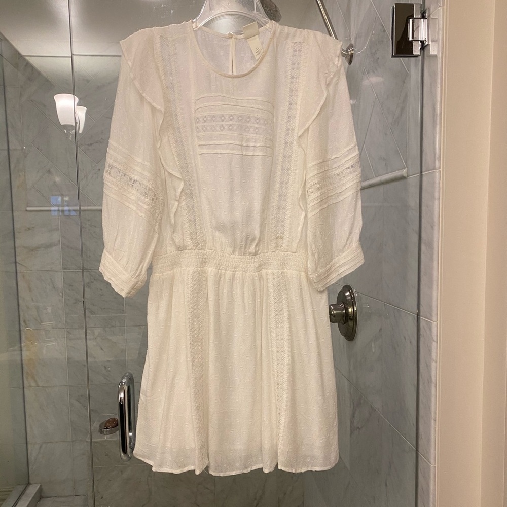 White dress with lace detail